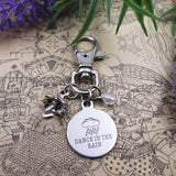 High Key chain dance in the rain with Umbrella stainless steel keyring