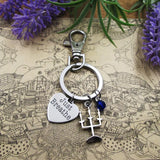 Spooky CANDELABRA Keychain - Just Breathe Stainless Steel Keyring
