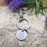 Army Soldier Heart Beads Keychain Stainless Steel Birthday