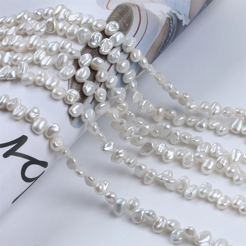 Korea Beauty Freshwater Pearl Necklace - 7-8mm Irregular Shape