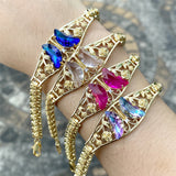 Crystal Butterfly Bracelet for Women - Rose Bracelet Gift
