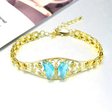 Crystal Butterfly Bracelet for Women - Rose Bracelet Gift