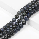 Natural Spectrolite Labradorite Round Smooth Beads for Jewelry Making
