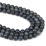Natural Spectrolite Labradorite Round Smooth Beads for Jewelry Making