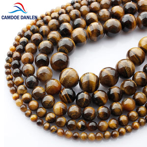 Natural Stone Tiger Eye Round Beads 4/6/8/10/12/14MM DIY Bracelet Necklace
