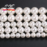 Shell Pearl Round Beads 2-16MM for Jewelry Making