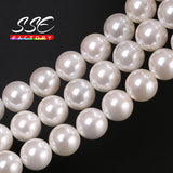 Shell Pearl Round Beads 2-16MM for Jewelry Making