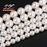 Shell Pearl Round Beads 2-16MM for Jewelry Making