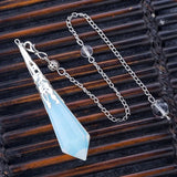 Natural Stone Pendulum Quartz Opalite Opal Dowsing