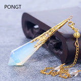 Natural Stone Pendulum Quartz Opalite Opal Dowsing