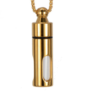 Stainless Steel Glass Pendant Necklaces Essential Oil Bottles Necklace