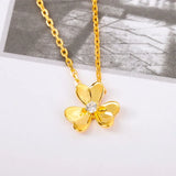 Romantic Trefoil Flower Necklace Women's Sweet Jewelry