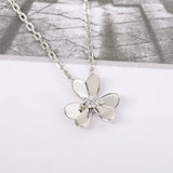 Romantic Trefoil Flower Necklace Women's Sweet Jewelry