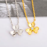 Romantic Trefoil Flower Necklace Women's Sweet Jewelry