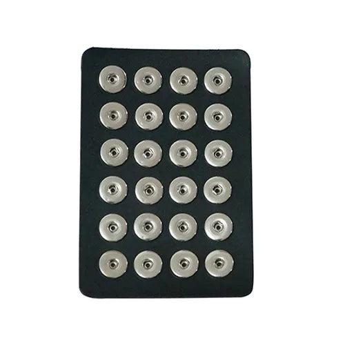 Colorful Leather Snap Display with 24pcs Buttons for 12mm & 18mm Snap Buttons
