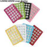 Colorful Leather Snap Display with 24pcs Buttons for 12mm & 18mm Snap Buttons