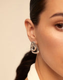 Spain 925 Silver Irregular Drop Bead Earrings