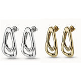Spain 925 Silver Ear Nail Irregular Drop Bead Earrings