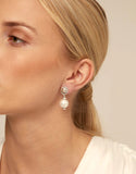 Spain Electroplating 925 Silver Pearl Earrings