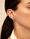 Spanish 925 Silver Stud Earrings Irregular Pendant Beads Jewelry