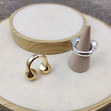 Spanish 925 Silver 14k Exaggerated Horseshoe Ring Holiday Jewelry