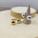 Spanish 925 Silver 14k Exaggerated Horseshoe Ring Holiday Jewelry