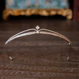 Sparkling Zircon Brides Tiara Rhinestone Pageant Crown Bridal Hairbands