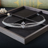 Sparkling Zircon Brides Tiara Rhinestone Pageant Crown Bridal Hairbands
