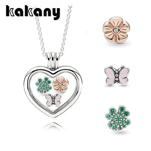 Spring Clover Charm Jewelry Box Necklace