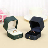 Square PU Leather Jewelry Box Ring Display Case