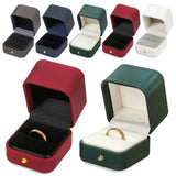 Square PU Leather Jewelry Box Ring Display Case