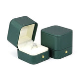 Square PU Leather Jewelry Box Ring Display Case