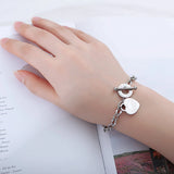 Stainless Steel Love Heart Bracelets For Women Gift