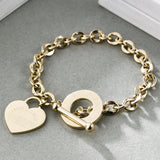 Stainless Steel Love Heart Bracelets For Women Gift