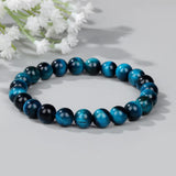 Tiger Eye Beads Bracelet Natural Stone 8mm