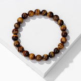 Tiger Eye Beads Bracelet Natural Stone 8mm