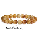 Tiger Eye Beads Bracelet Natural Stone 8mm