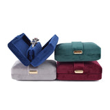 Velvet Pendant Necklace Box Ring Storage Earrings Box