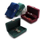 Velvet Pendant Necklace Box Ring Storage Earrings Box