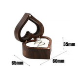 Walnut Wooden Ring Storage Box Display Holder Jewelry Box