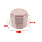 Wedding Octagonal Ring Storage Box Velvet Jewelry Display Box
