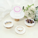 Wooden Bottom Jewelry Organizer Tray Bracelet Necklace Ring Holder Dish