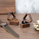 High-Quality Wooden Love Gift Portable Ring Storage Box