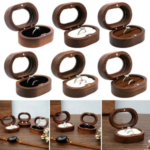 Wooden Retro Jewelry Box Ring Storage Holder Display Box