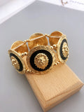 Alloy Lion Head Braided Bracelet for Men and Women