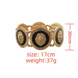 Alloy Lion Head Braided Bracelet for Men and Women