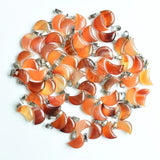 50pcs/lot Natural Stone Crescent Moon Charms Pendants for DIY Jewelry