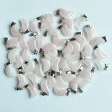 50pcs/lot Natural Stone Crescent Moon Charms Pendants for DIY Jewelry