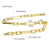 High big chain bracelet and 45cm necklace set, Bangle Friendship Gift