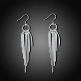 925 Stamped Silver Tassel Earrings for Women Wedding Party Jewelry